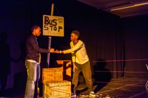 The boy, (played by Omogolo and Vusi, his lover, (played by Lebohang) make a promise to each other.